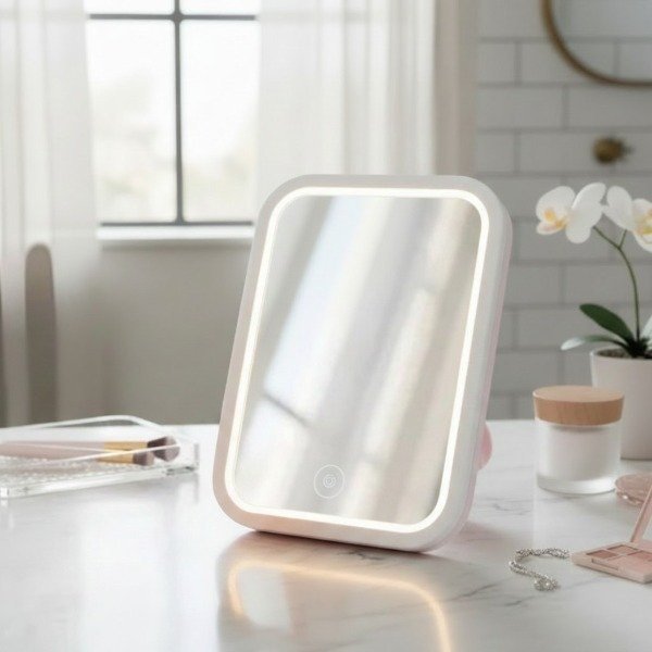 Producto - ESPEJO CON LUZ LED RECARGABLE 3 TONOS 12X17.5CM - 0