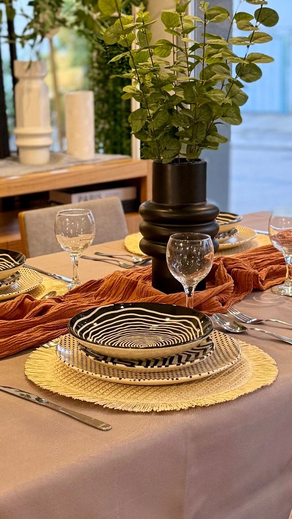 Producto - Individual papel de arroz con flecos natural