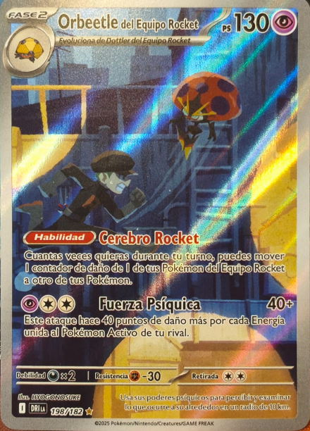 Producto - Orbeetle del Equipo Rocket - 198/182 - Rivales Predestinados - Holo ESPAÑOL