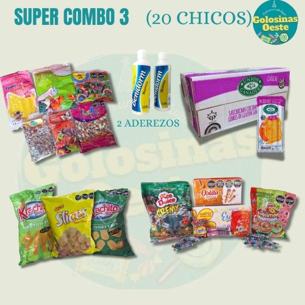 Producto - Super combo 3 ( 20 chicos)