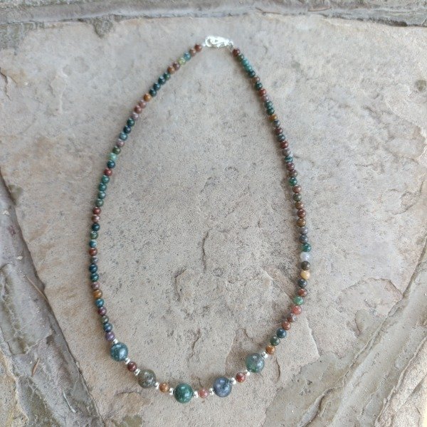 Producto - COLLAR ÁGATA DE LA INDIA Y PLATA 925 - 0