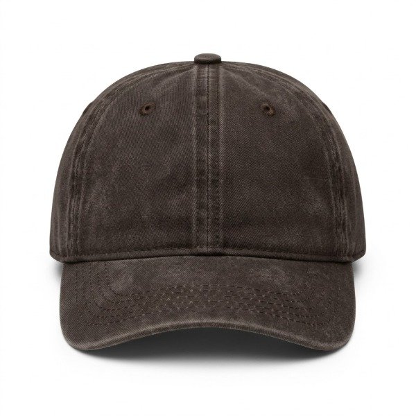 Producto - gorra lisa infantil color marron desgastada vintage regulable