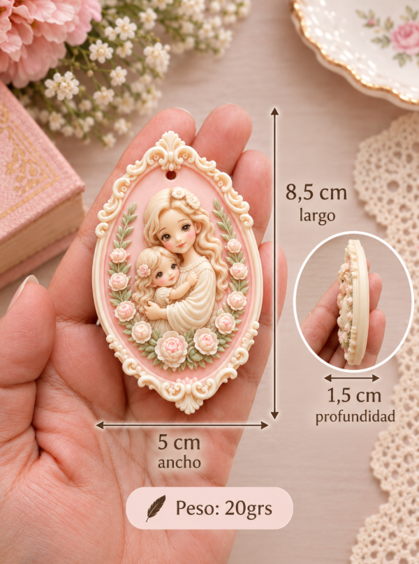 Producto - Molde silicona Tag vintage mamá e hija - 1