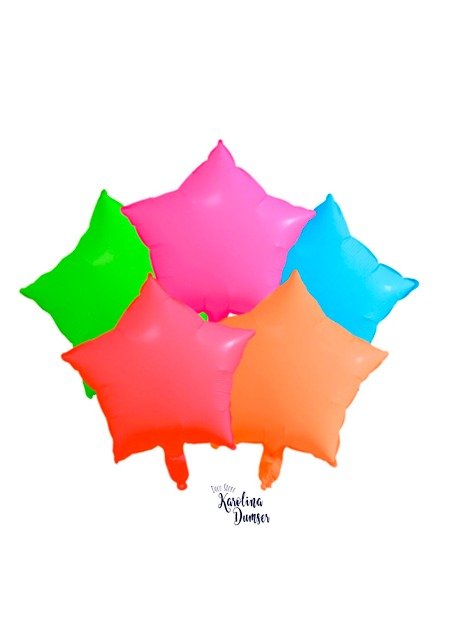 Producto - Globo Estrella Flúo Colores Varios 18"
