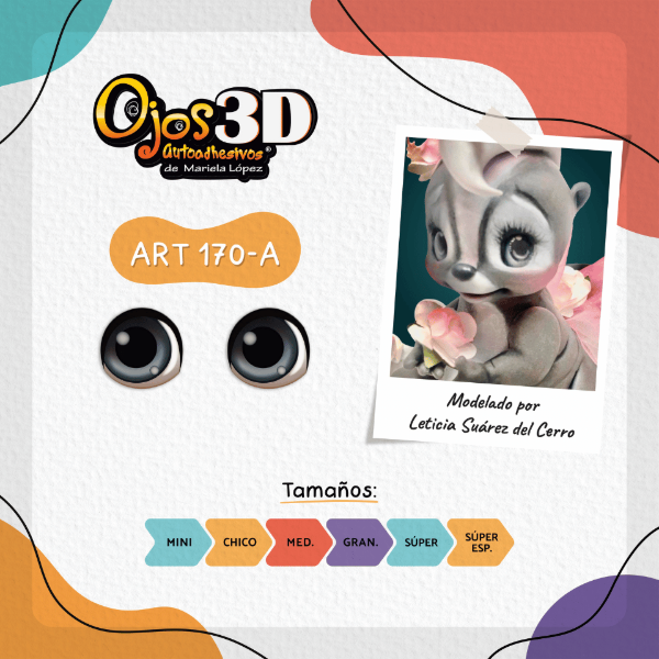 Producto - Ojito 3D art 170 Celeste