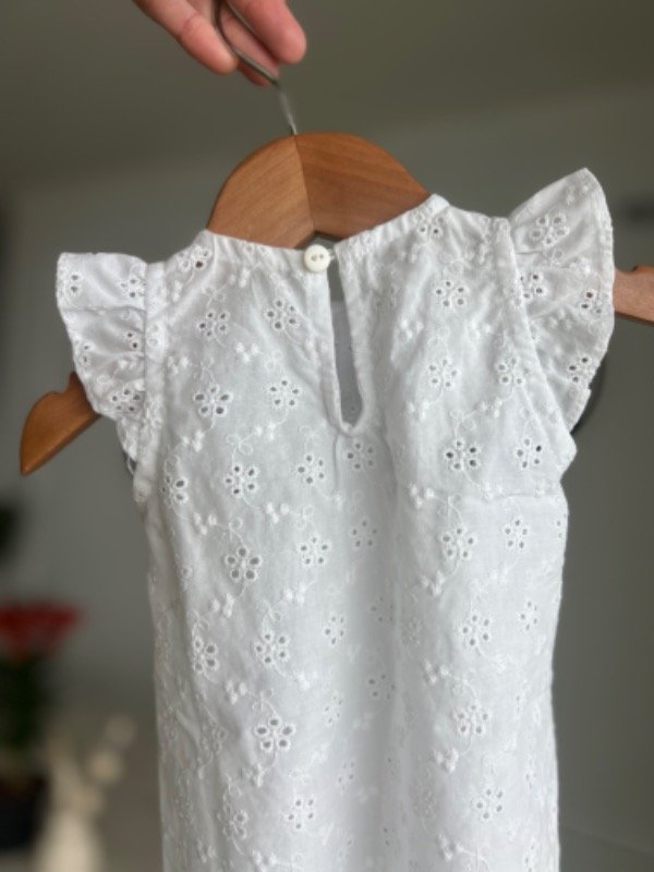 Producto - Vestido Voile Bordado Blanco con Alitas - 3