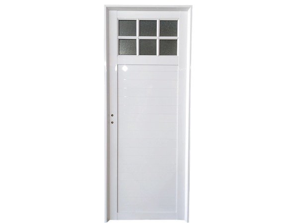 Producto - PUERTA DE ALUMINIO BLANCO LÍNEA HERRERO 1/4 DE VIDRIO REPARTIDO