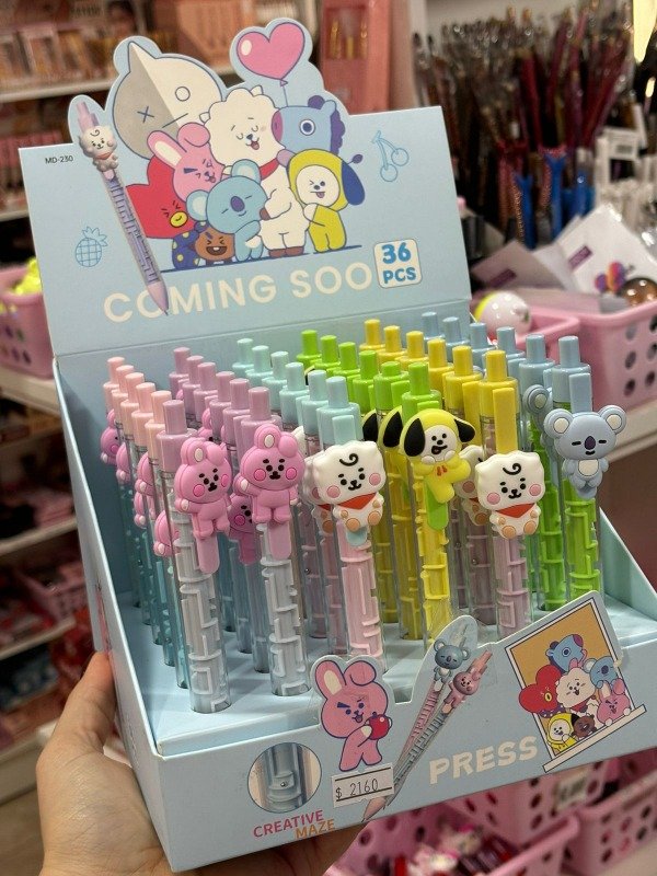 Producto - BOLIGRAFO TINTA AZUL BT21 CON LABERINTO