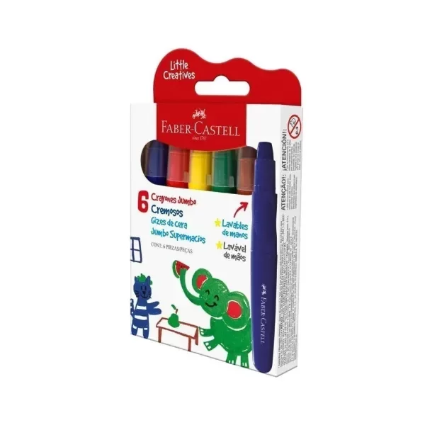 Producto - CRAYONES FABER CASTELL JUMBO x6