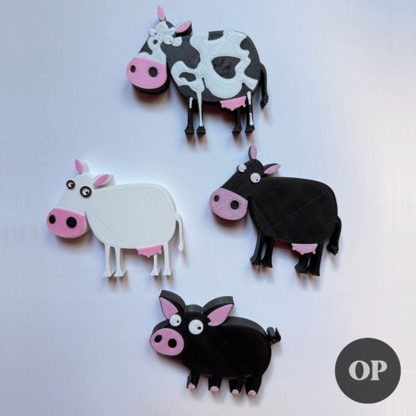 Producto - Personajes Cuero Negro, Vaca Blanca