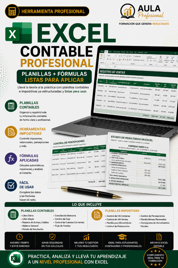 Producto - Plantillas Automatizadas en Excel Contables e Impositivas (Edición 2026) - 0