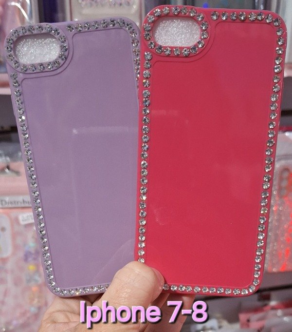 Producto - Fundas silicona con strass. IPhone 7-8-SE 2020