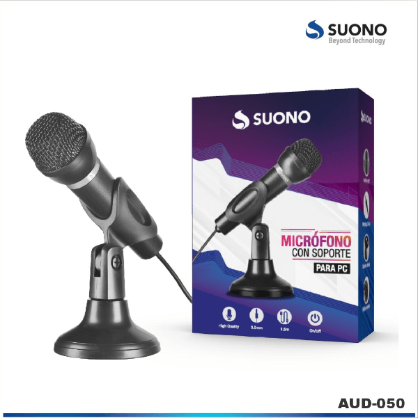 Producto - MICROFONO CON SOPORTE PARA PC SOUNO
