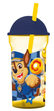 Producto - Vaso 460ml. -Transparente Tapa Alta- "Paw Patrol: Chase"
