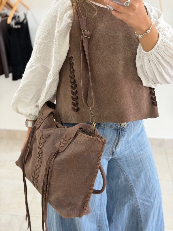 Producto - Chaleco espiga - marron