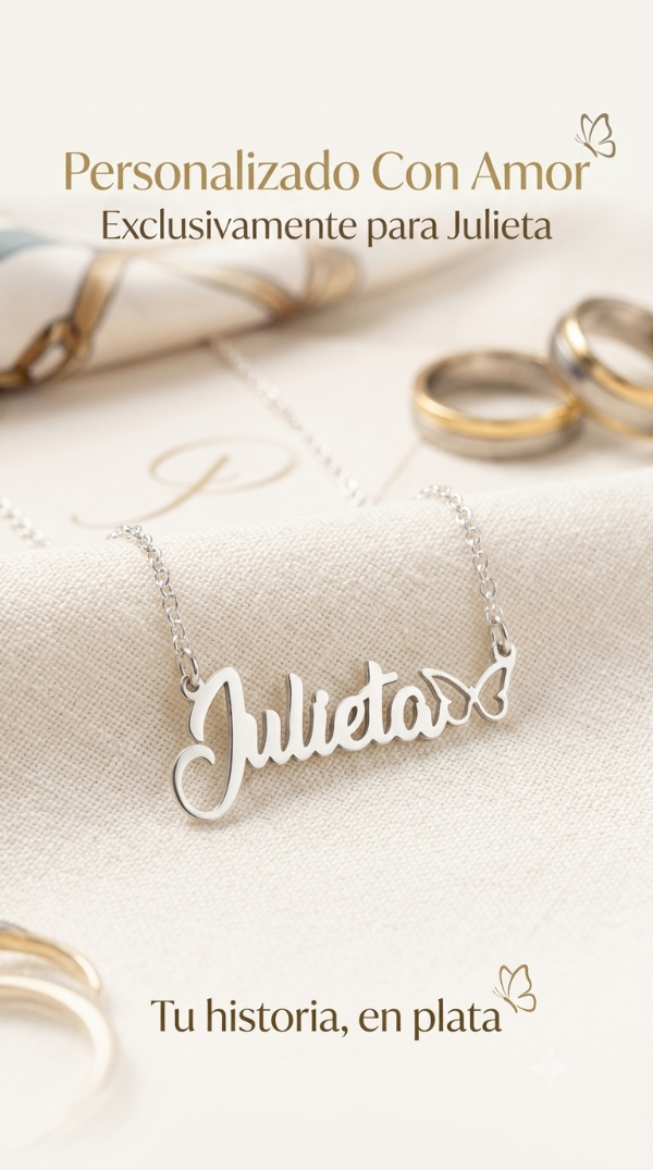 Producto - Cadena con Nombre de Plata