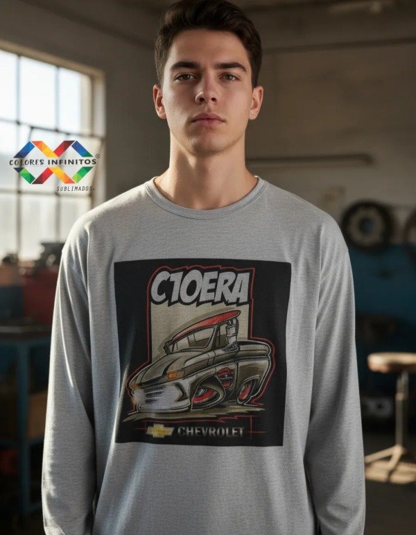 Producto - REMERA MANGAS LARGAS - CHEVROLET VINTAGE-POLIESTER TALLE XXL - 0