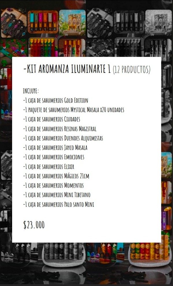 Producto - Kit Aromanza/iluminarte 1