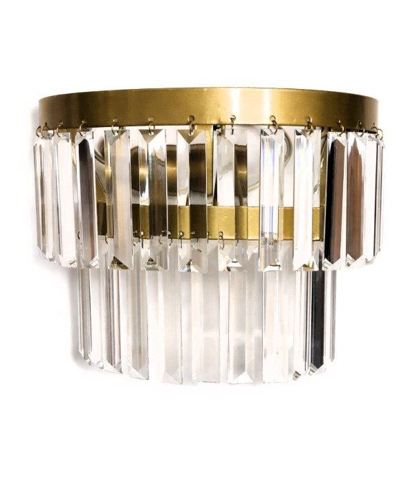 Producto - MEDIO APLIQUE DE PARED JUANA CON PLAQUETAS DE VIDRIO