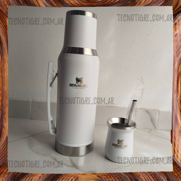 Producto - KIT TERMO SIMIL STANLEY TRIPLE CAPA MAS MATE 260ML Y BOMBILLA 1.2L