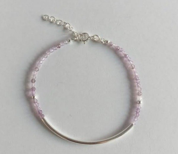 Producto - Pulsera piedras Amatistas y Tubo