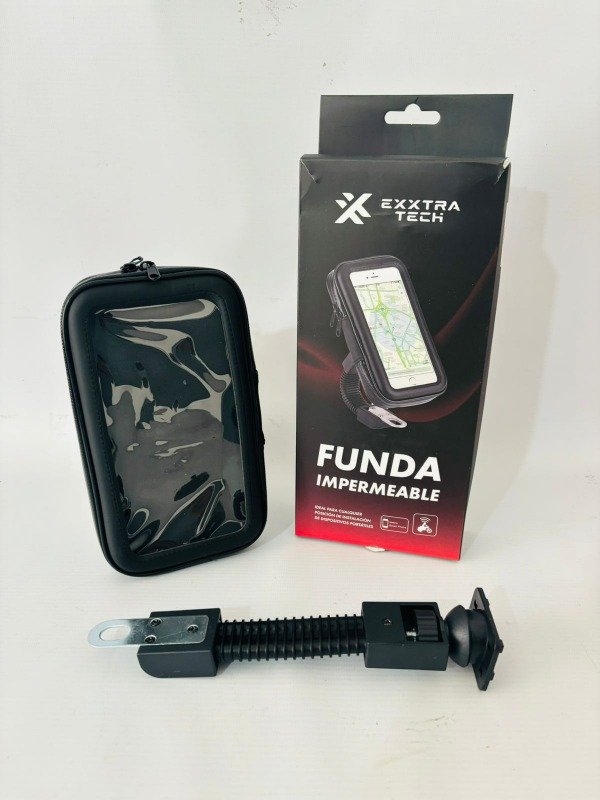Producto - SOPORTE P/ ESPEJO MOTO CON FUNDA Y VISOR