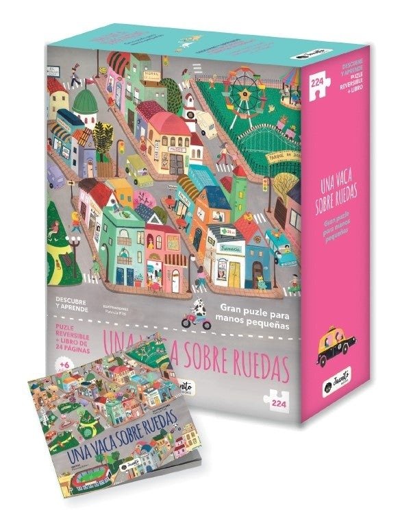 Producto - UNA VACA SOBRE RUEDAS - PUZZLE REVERSIBLE 224 PIEZAS