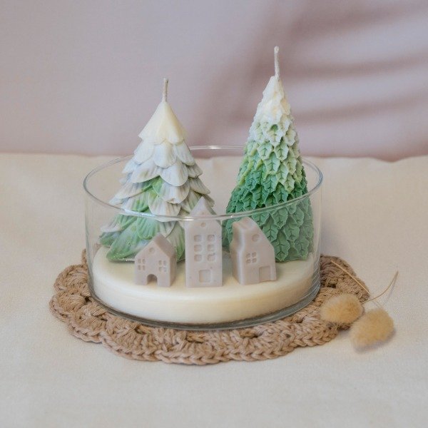 Producto - Centro 2 Velas Pinos