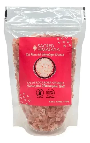 Producto - Sal Rosada Del Himalaya GRUESA Sin Refinar Sin Yodo Ni Aditivos Sacred Himalaya