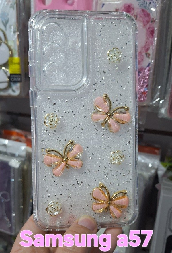 Producto - Fundas reforzadas 360 brillo con charms. Samsung a57 - 0