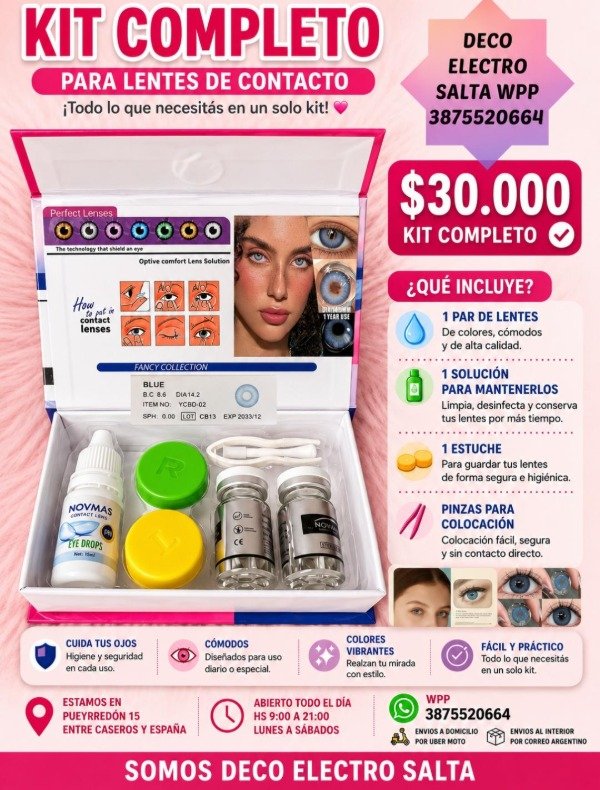 Producto - Kit LENTES DE CONTACTO blue NOVMAS