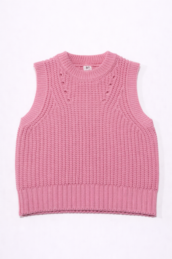 Producto - Chaleco tejido rosa