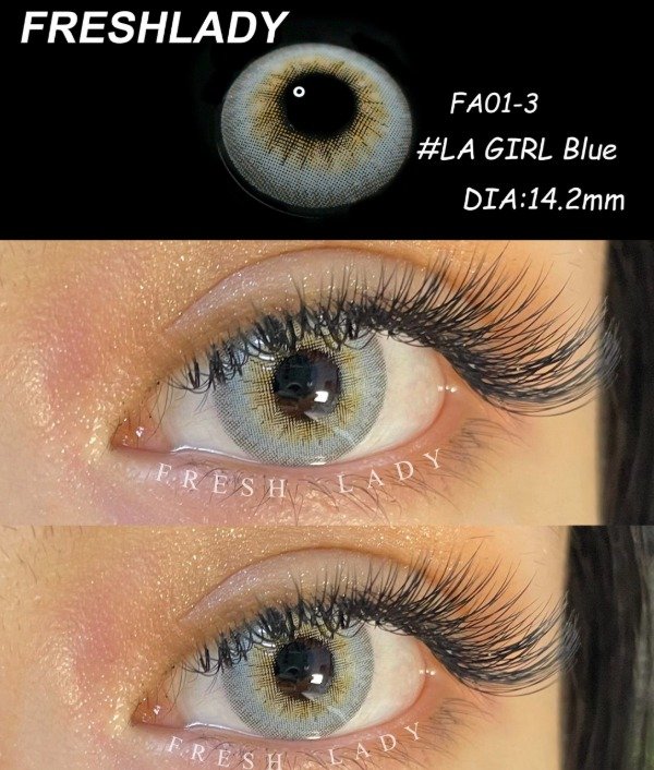 Producto - Lentes de contacto Freshlady LA Girl Blue FA01-3 - LEN-0003