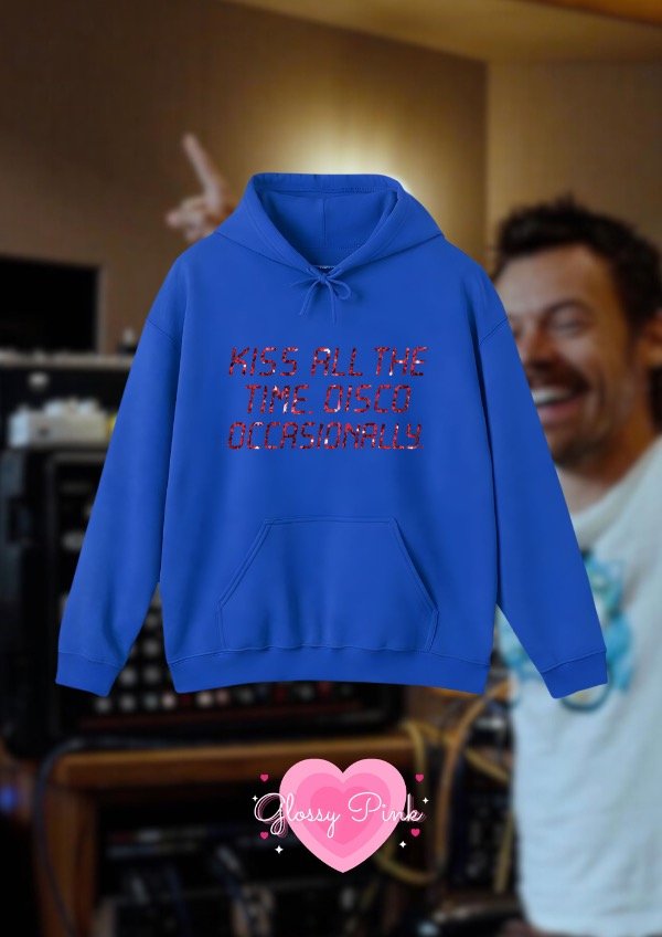 Producto - Canguro azul Kiss All The Time - VINILO TEXTIL GLITTER