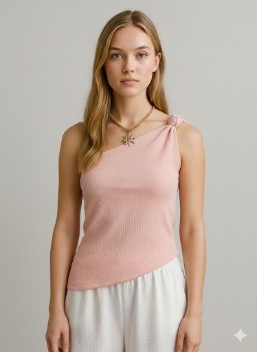 Producto - Musculosa Asimetrica Nudo Hawai Cali