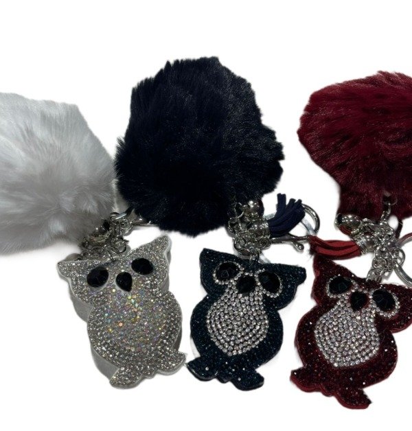 Producto - Llavero buho pom