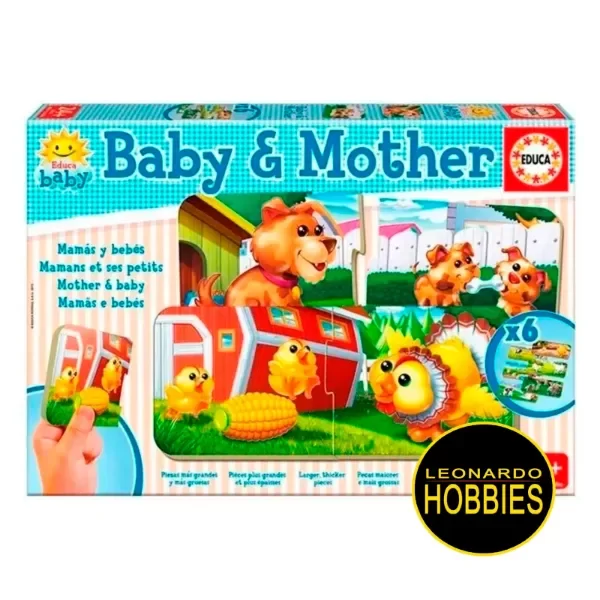 Producto - Baby y Mother 6 Puzzles x2 Piezas Educa 18041