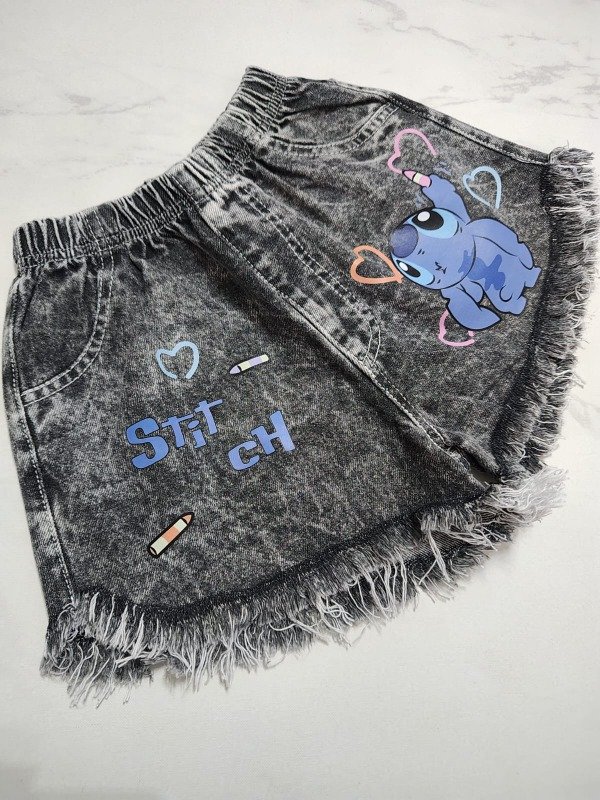 Producto - Short denim Stitch gris