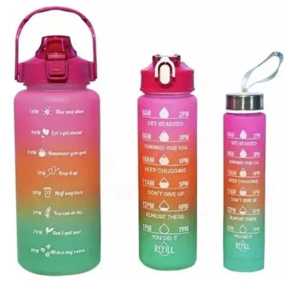 Producto - Set de botellas para el agua motivacionales