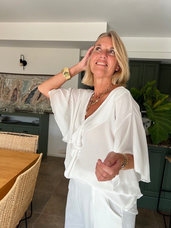 Producto - Blusa volante doble capa