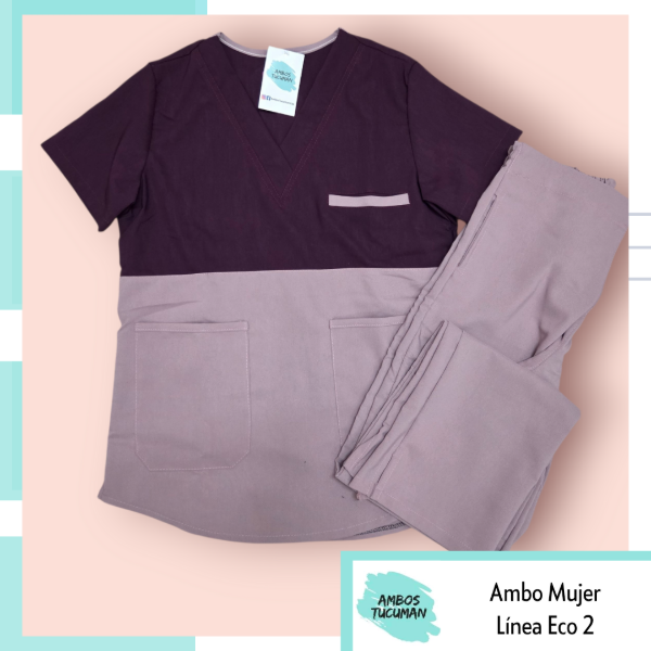 Producto - Ambo Linea Eco Bordo Corte Rosa Viejo