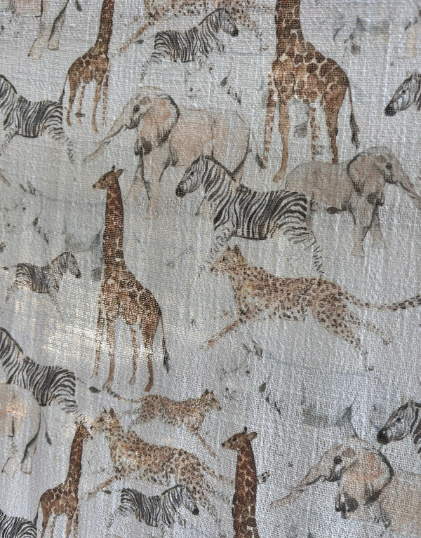 Producto - Gasa rústica Selva celeste