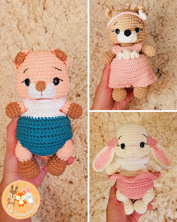 Producto - Pequeños bebes del bosque 1 - (3 guías de tejido)