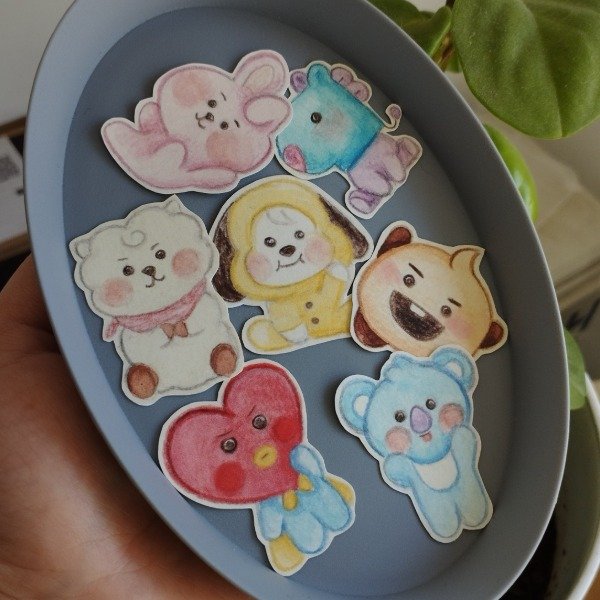 Producto - Stickers BT21 individuales vinilo