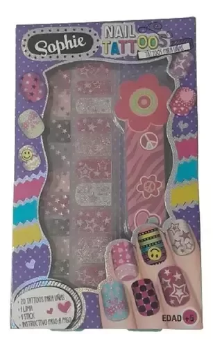 Producto - Sophie Nail Tattoos Decora Tus Uñas (rosa)