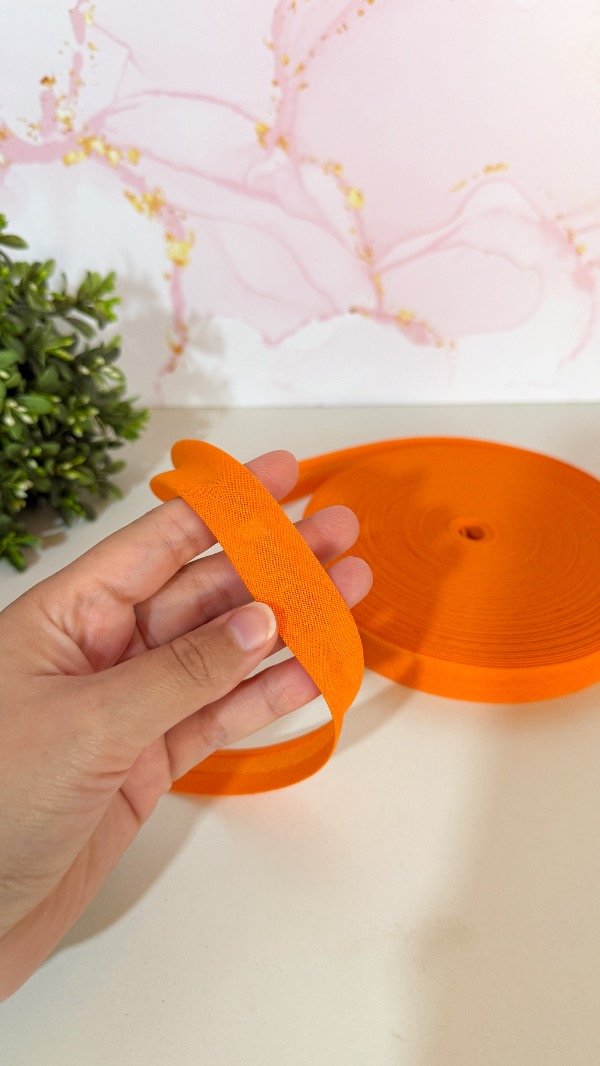 Producto - Cinta bies lisa  naranja - 3mts