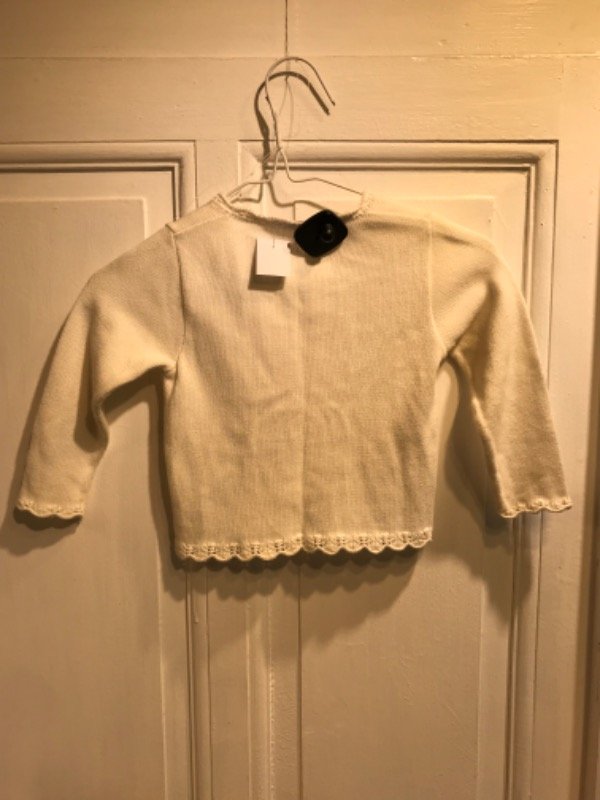 Producto - Saco MAGDALENA ESPOSITO blanco de lana- Talle 24 meses- PRECIO: 9x - 4
