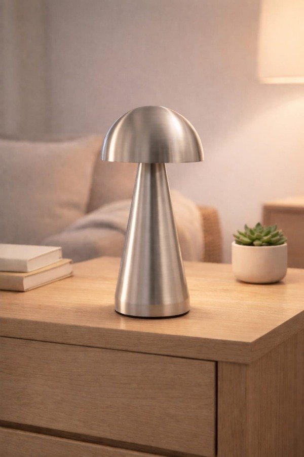 Producto - Lámpara de Mesa Diseño Hongo Metálica