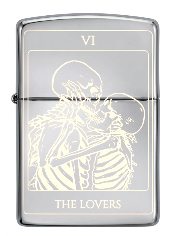 Producto - ENCENDEDOR AZUL RECARGABLE A BENCINA THE LOVERS BESO - 4
