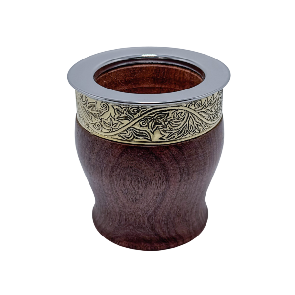 Producto - imperial de algarrobo/Guarda de bronce grueza/Base ancha/Boca ancha